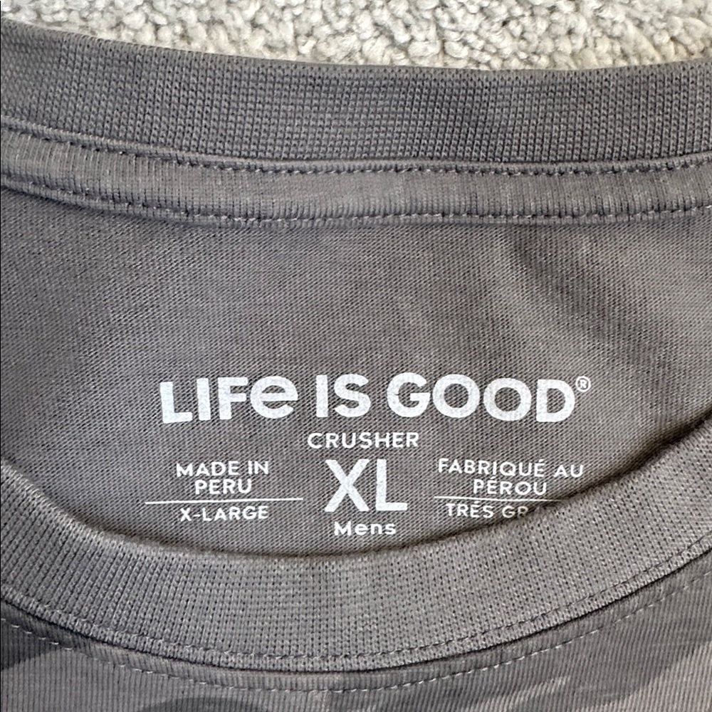 Life Is Good Men's Gray Print Camo Crusher Tee - Picture 3 of 5